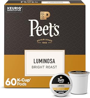 Peet's Coffee Coffee Pods, Light Roast, Luminosa, 60 K Cups