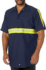 Red Kap Men's Enhanced Visibility IndustrialWork Shirt