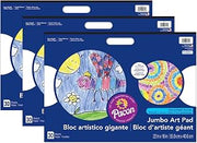 Prang Jumbo Art Pad, White, 22" x 16", 30 Sheets, Pack of 3