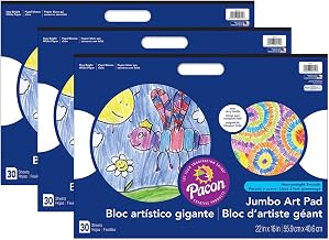 Prang Jumbo Art Pad, White, 22" x 16", 30 Sheets, Pack of 3