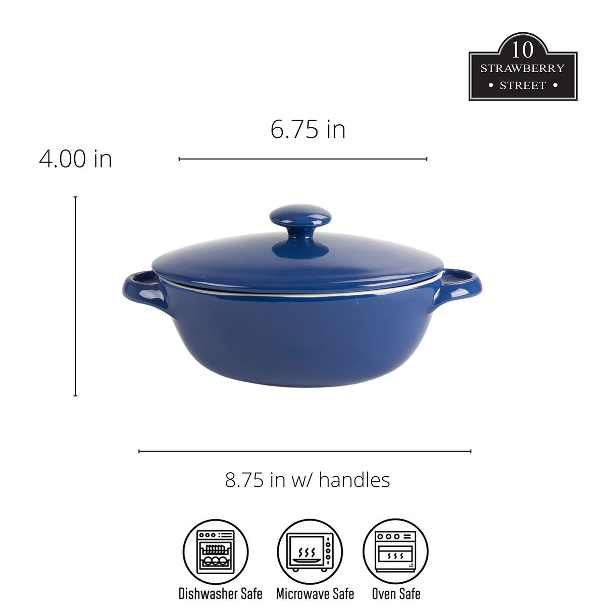 10 Strawberry Street Red / 10" & 7" / Covered Casserole Casseroles