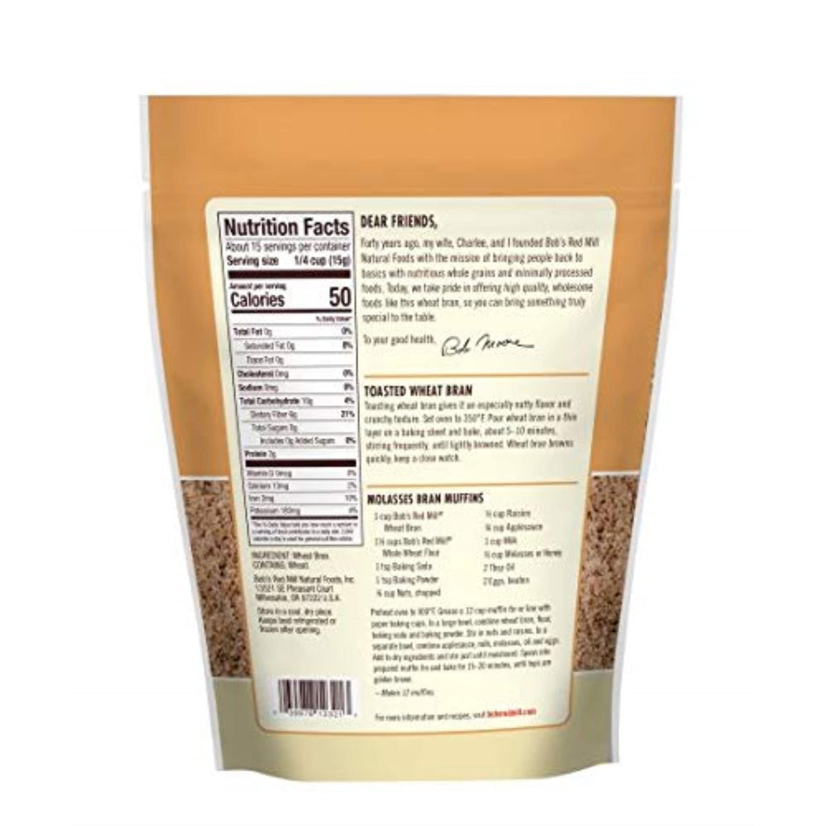 Unprocessed Miller's Wheat Bran by Bob's Red Mill – 8 Ounce (Pack of 1), Model 1580C084