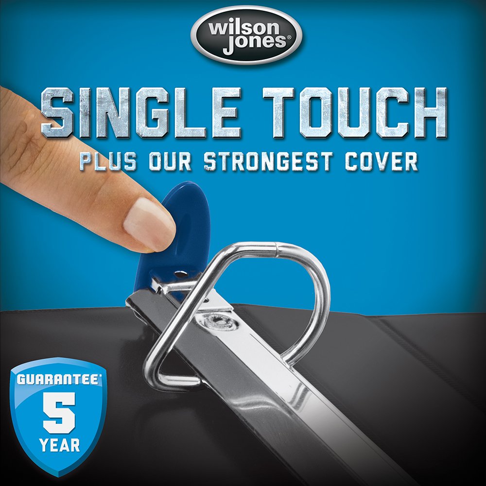 3 Ring Binder 4 Inch by Wilson Jones – 4-Inch, 4 inches, Polypropylene, Black, Model W86641