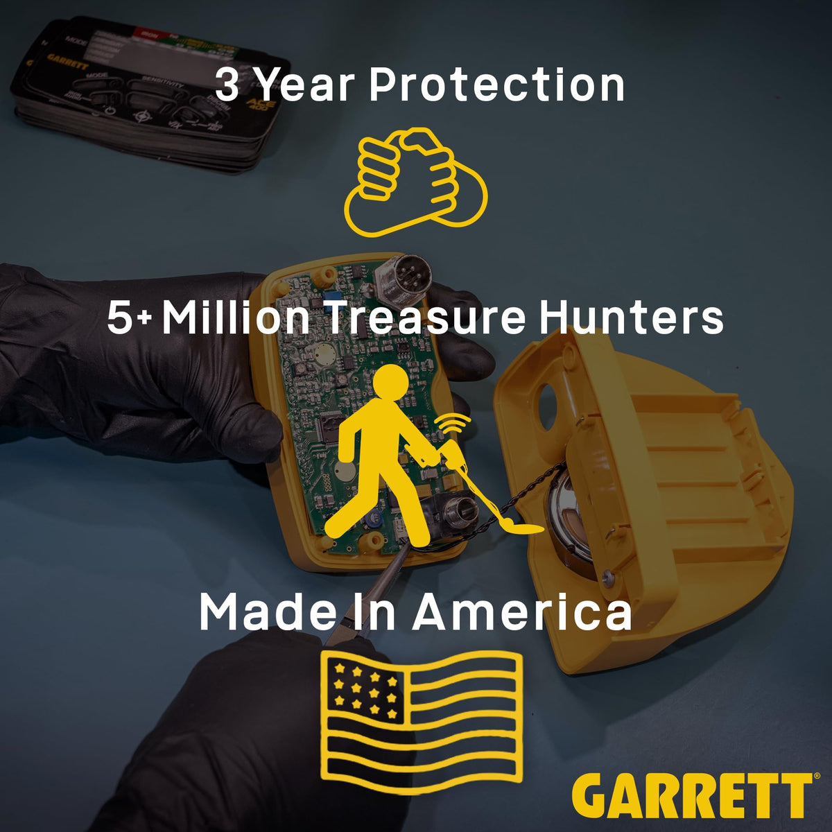 Garrett A.T. Pro & Pro-Pointer A.T. Metal Detector Bundle by Garrett Metal Detectors – Metal, Orange, Pack of 5, Model DT-5HBZ-OF6L