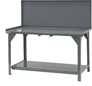 Durham DWB-3060-BE-PB-95 60" Workbench, pegboard Panel, Gray