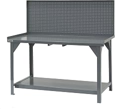 Durham DWB-3060-BE-PB-95 60" Workbench, pegboard Panel, Gray