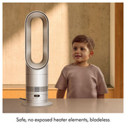 Hot+Cool™ HF1 Rapid React heater fan (White/Silver) by Dyson – Small, White/Silver, Model 602800-01