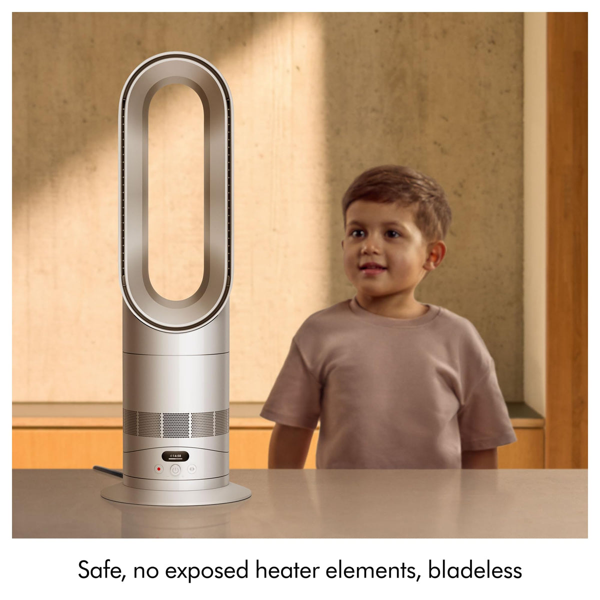 Hot+Cool™ HF1 Rapid React heater fan (White/Silver) by Dyson – Small, White/Silver, Model 602800-01