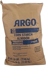 Argo Corn Starch 50 Pound Bulk Bag | Natural Gluten-Free Thickener for Baking, Cooking & Frying