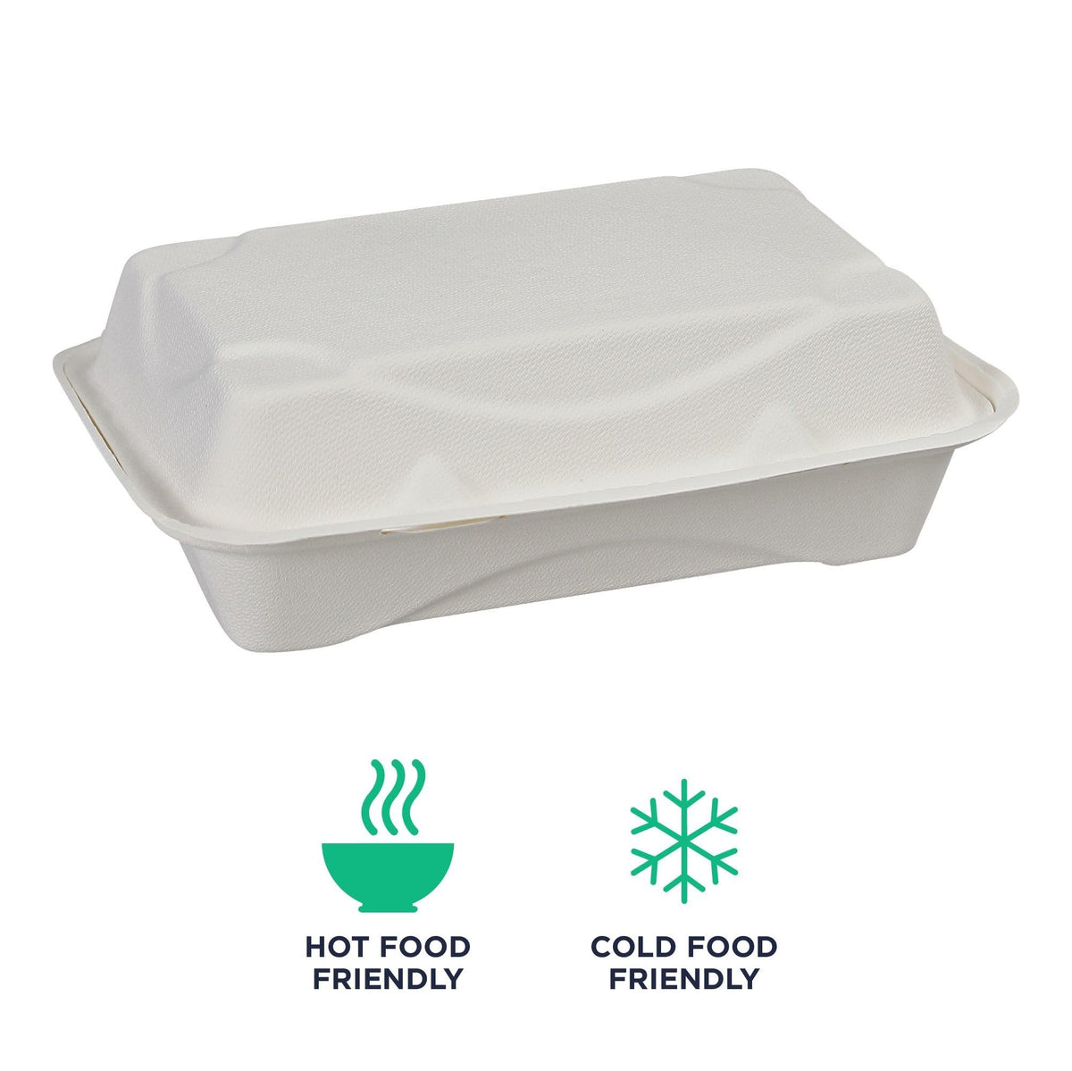 ECO PRODUCTS 9" x 6" / White / Classic Clamshell Take Out Containers