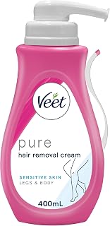 Veet Sensitive Skin Formula with Aloe Vera and Vitamin E, Dermatologically Tested Hair Removal Gel Cream 13.5 Fl Oz. for Legs & Body