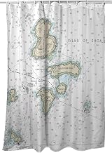 Interiors Isle of Shoals, NH Nautical Map Shower Curtain