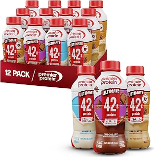 Premier Protein ULTIMATE 42g High Protein Shake, Variety Pack, 12 Pack