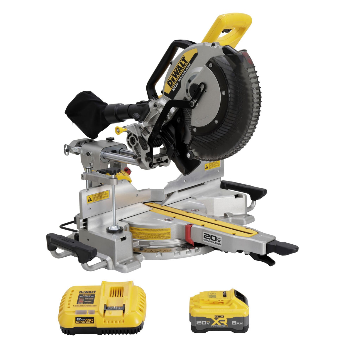 20V MAX XR 12 in. Double Bevel Sliding Miter Saw Kit () by DEWALT – Blend, Black, Yellow, Model DCS785WW1