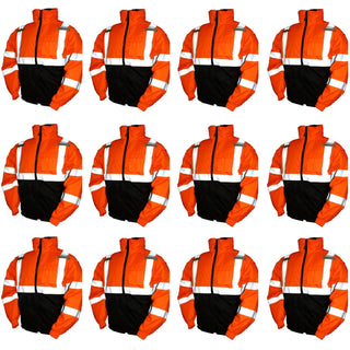 Rubber J26119 Bomber II Orange Winter Jacket (1 Case/12 Jackets) (3X-Large) by TINGLEY – Quilted polyester, Orange, Pack of 12