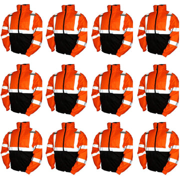 Rubber J26119 Bomber II Orange Winter Jacket (1 Case/12 Jackets) (3X-Large) by TINGLEY – Quilted polyester, Orange, Pack of 12