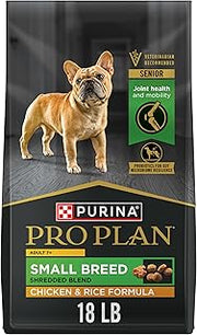 Purina Pro Plan Small Breed 7 Plus Shredded Blend Chicken and Rice Formula Senior Dog Food - 18 lb. Bag