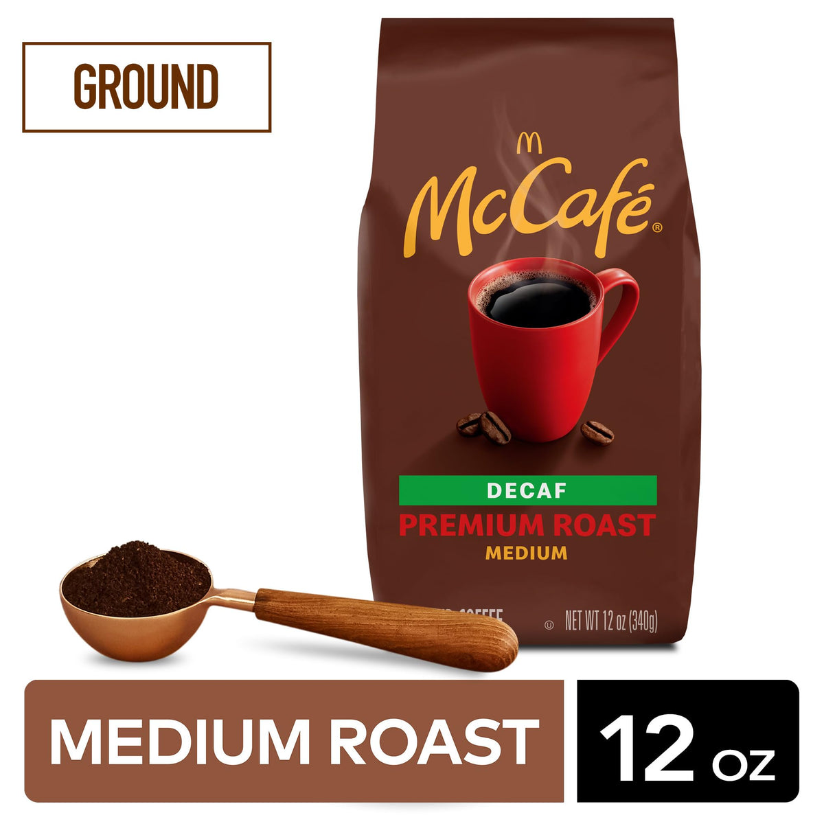 Premium Roast Decaf by McCafe – 12 Ounce (Pack of 1), Model 00043000060919