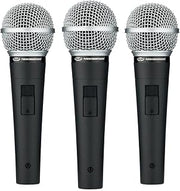 Pure Resonance Audio UC1S Ultra-Clear Dynamic Vocal Microphone (3 Pack)