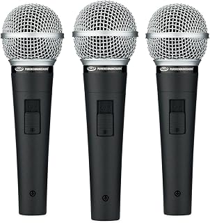 Pure Resonance Audio UC1S Ultra-Clear Dynamic Vocal Microphone (3 Pack)