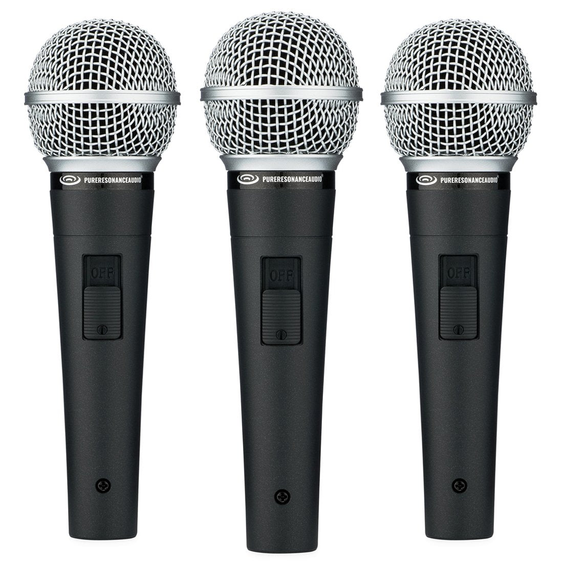 UC1S Ultra-Clear Dynamic Vocal Microphone (3 Pack) by Pure Resonance Audio – 3 Pack, Alloy Steel, Model PRA-UC1S 3 Pack