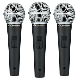 UC1S Ultra-Clear Dynamic Vocal Microphone (3 Pack) by Pure Resonance Audio – 3 Pack, Alloy Steel, Model PRA-UC1S 3 Pack