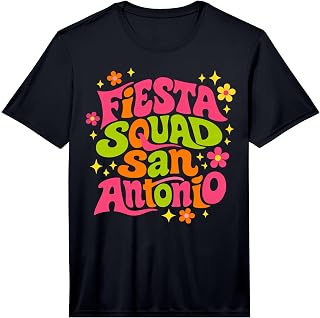 Men's Fiesta Squad San Antonio Texas Cinco De Mayo Groovy Style Performance T-Shirt