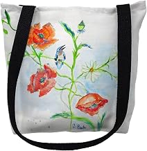 Betsy Drake TY1051S 13 x 13 in. Poppies & Daisies Small Tote Bag