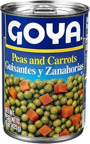 Goya Peas and Carrots, Ready to Use, Soups, Sides, Recipes, 15 oz, 2-Pack
