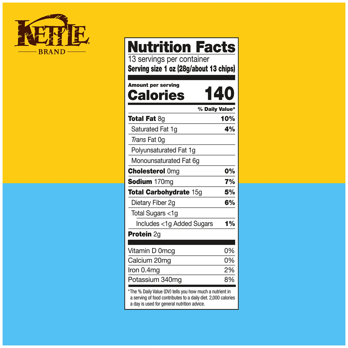 Kettle Brand Ranch / 13 Ounce (Pack of 2) / 1 Potato