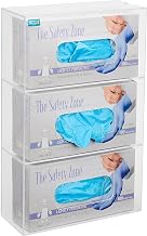 50826 Triple Side Loading Acrylic Glove Box Holder, 10" W x 4" D x 16" H