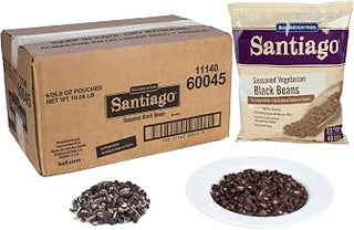 Santiago Seasoned Black Beans - 26.9 oz. pouch, 6 pouches per case