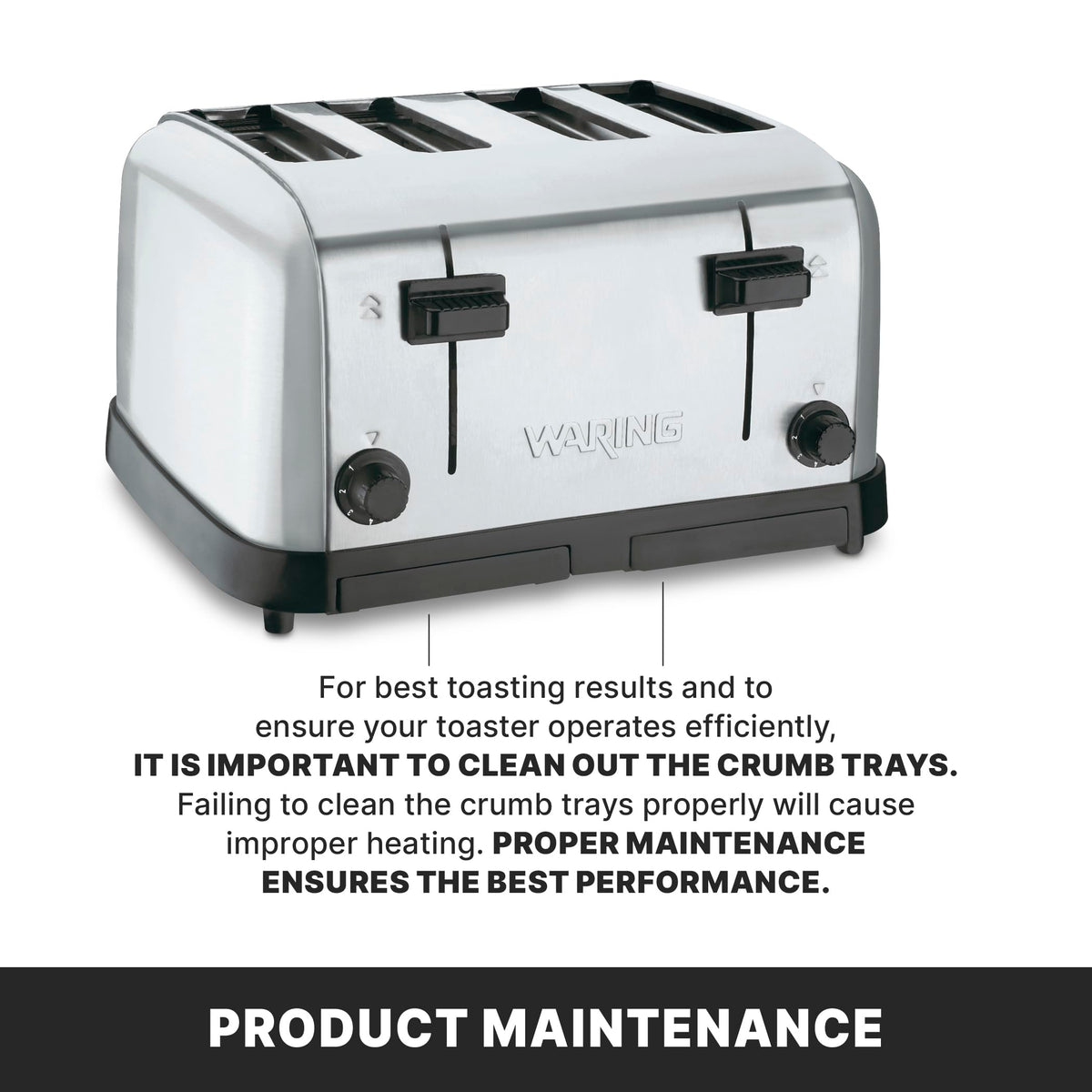 Waring 4-Compartment / Classic / Silver Toasters
