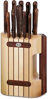 Victorinox 11 Piece Wooden Knife Block with Contents - Includes 11 Kitchen Knives, Knife Storage - Brown