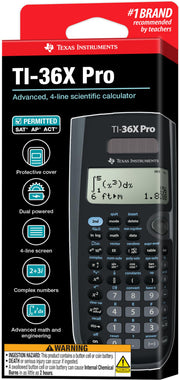 TI-36X Pro Engineering/Scientific Calculator | 9.7 Inch | Black. by Texas Instruments – 9.7 Inch, Plastic, Black, Model 36PRO/FC
