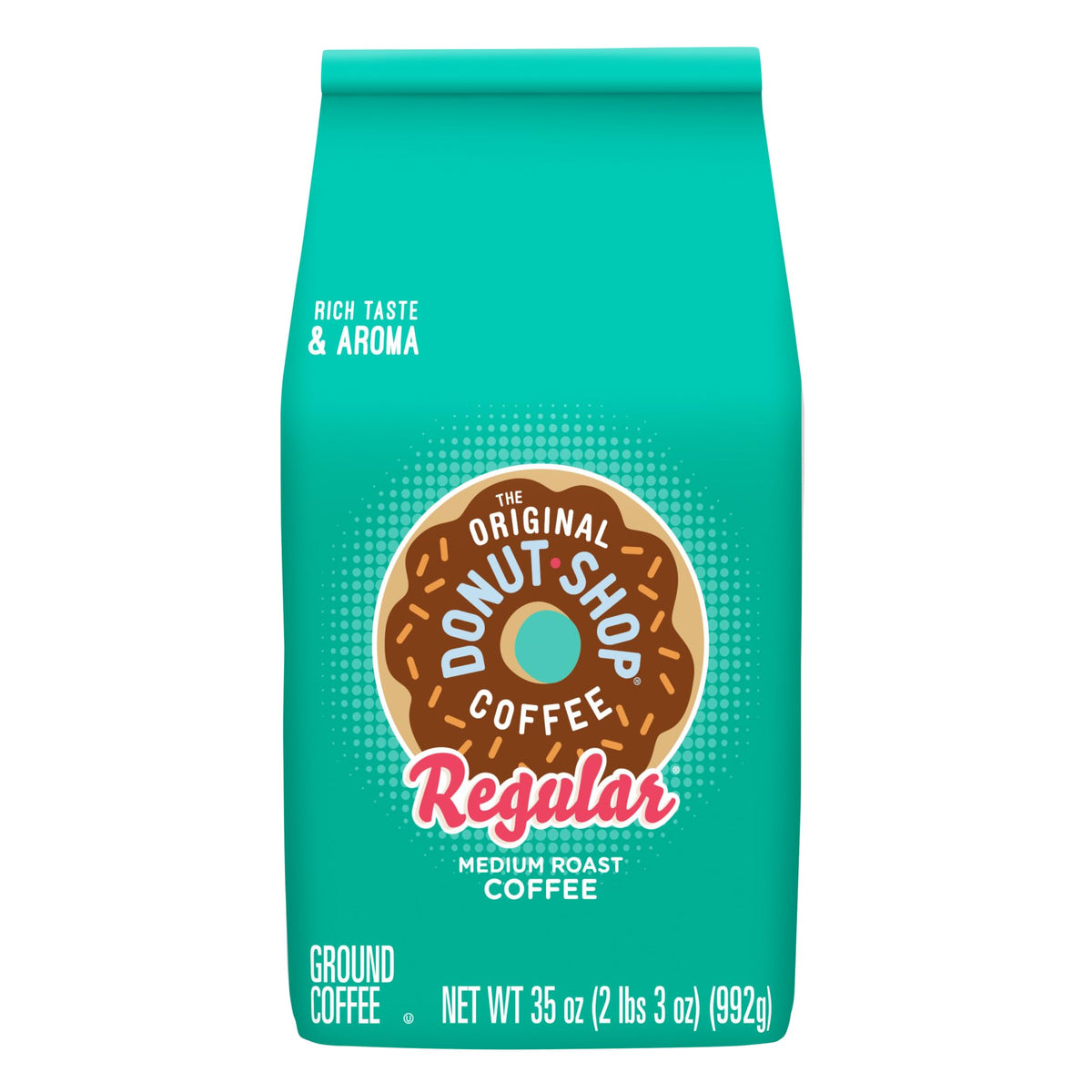 Regular, Ground Coffee, Medium Roast, 35oz. Bagged by The Original Donut Shop – 35 Ounce (Pack of 1)