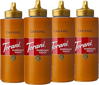 Torani Puremade Caramel Dessert & Drink Sauce, 16.5 fl oz, 4 Pack