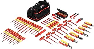 Wiha 32876 Insulated Set with Pliers, Cutters, Nut Drivers, Screwdrivers, T Handles, Knife, Sockets, 3/8-Inch Dr Ratchet, Adjustable Wrench, 66-Piece