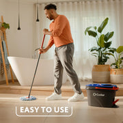 EasyWring RinseClean Microfiber Spin Mop & Bucket Floor Cleaning System with 3 Extra Refills by O-Cedar – 4 Piece Set, Plastic, Model 169429