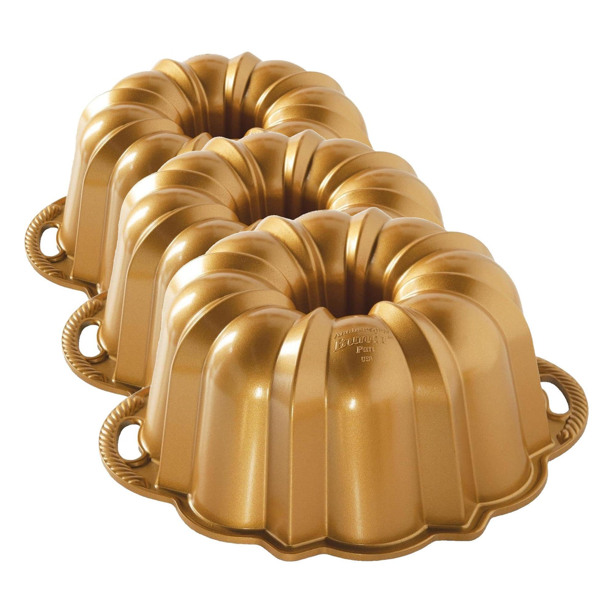Nordic Ware Gold / 15 Cup (Pack of 3) / Pan Bundt Pans