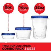 Stock Your Home 21 Count / Blue / 32.0 ounces Container Sets