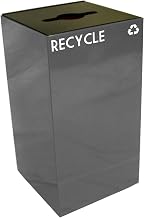 Witt Industries Indoor Geocube Collection Receptacle, Slate Finish