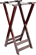 G.E.T. TSW-103 31.5" Tall Folding Mahogany Wood Tray Stand (Qty,1) | Folds flat for storage, Supports heavy trays, Catering service, Great for Dining Rooms and Banquets