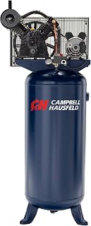 Campbell Hausfeld 60-Gallon 2-Stage Air Compressor, 175 PSI, 230V | Oil-lubricated cast-iron pump, 60-gallon ASME tank and 3.7 running HP motor deliver dependable shop air power.