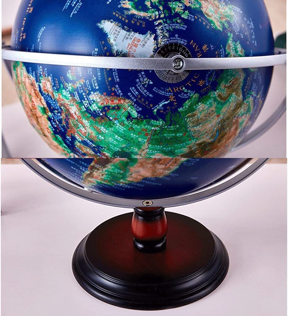 11. 8 Inch with Stand 3D Embossed 720° Rotating Globe Educational...(World Globe) by xdgFHsy – One Size, Resin, World Globe, Model xdgFHsy