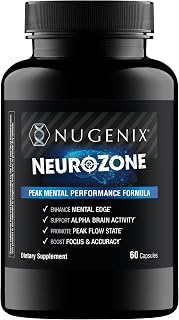 Nugenix NeuroZone – Nootropic Brain Supplements for Memory and Focus, 60ct | Alpha Brain Activity, Boost Focus, Mental Energy, Peak Flow State