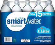 Glaceau SmartWater Water (1 L bottles, 15 Pack)