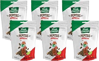 Fresh Gourmet Chili Lime Pepitas Salad Topper and Snack, 3.25 OZ (Pack of 6)