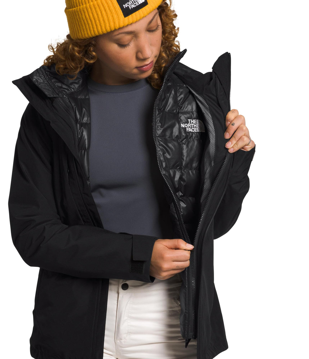 Women's Plus ThermoBall Eco Snow Triclimate Jacket by The North Face – 2X, Recycled Polyester, Tnf Black-npf, Model NF0A7WYI4H01