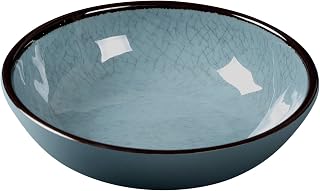 Elite Global Solutions DB51M-CB Small Round Crackle Bowl, 5" Dia. x 1 1/2" h., Melamine, Cameo Blue (Pack of 6)